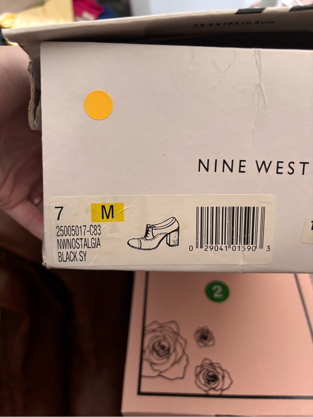 NINE WEST NOSTALGIA HEELS GLOSSY BLACK - Picture 4 of 5